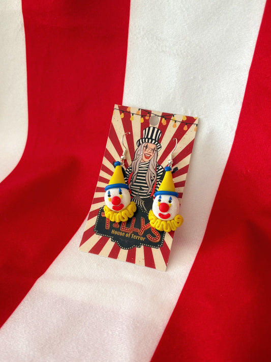 Hand sculpted Clown Dangles