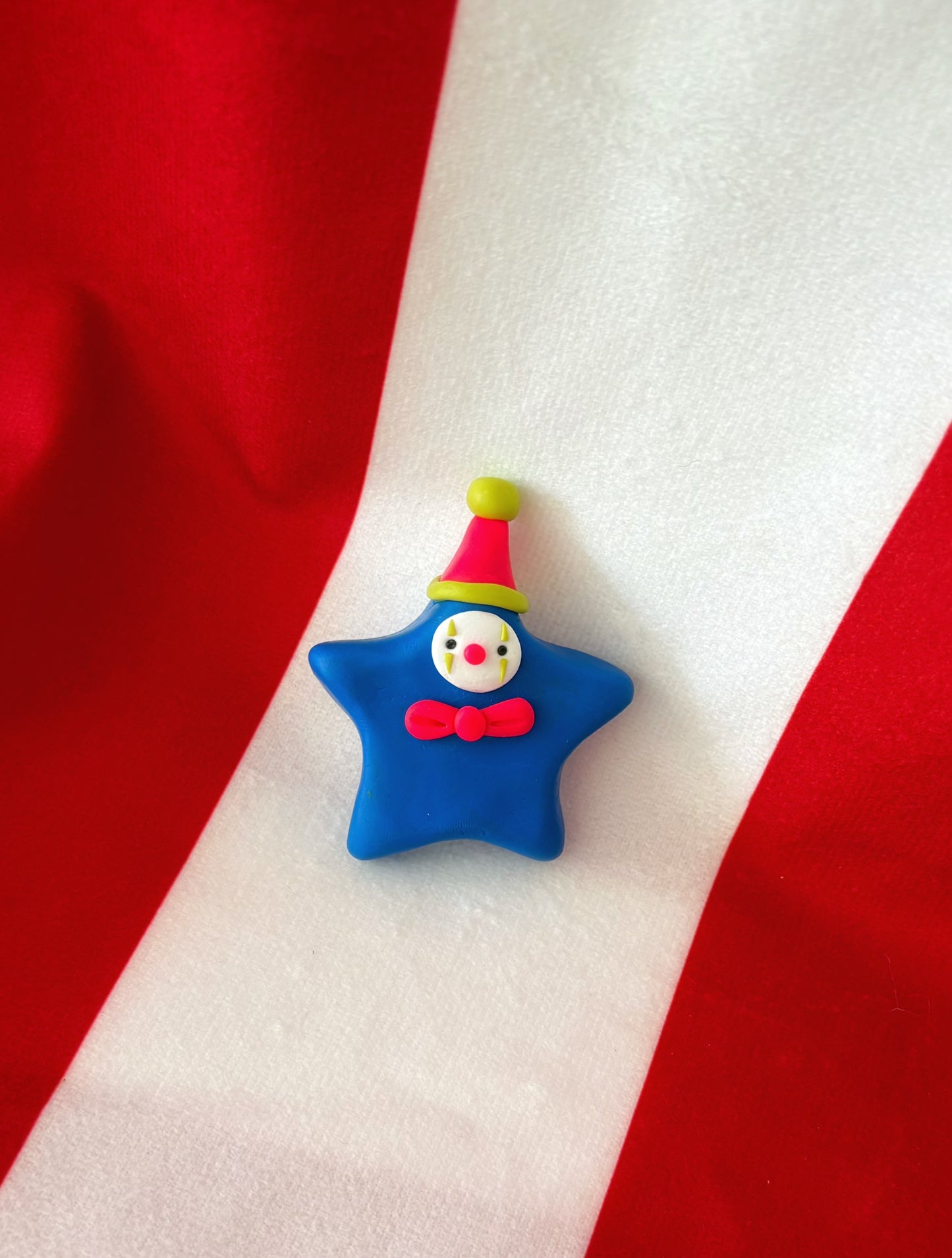 Sculpted Polymer Clay Star Clown