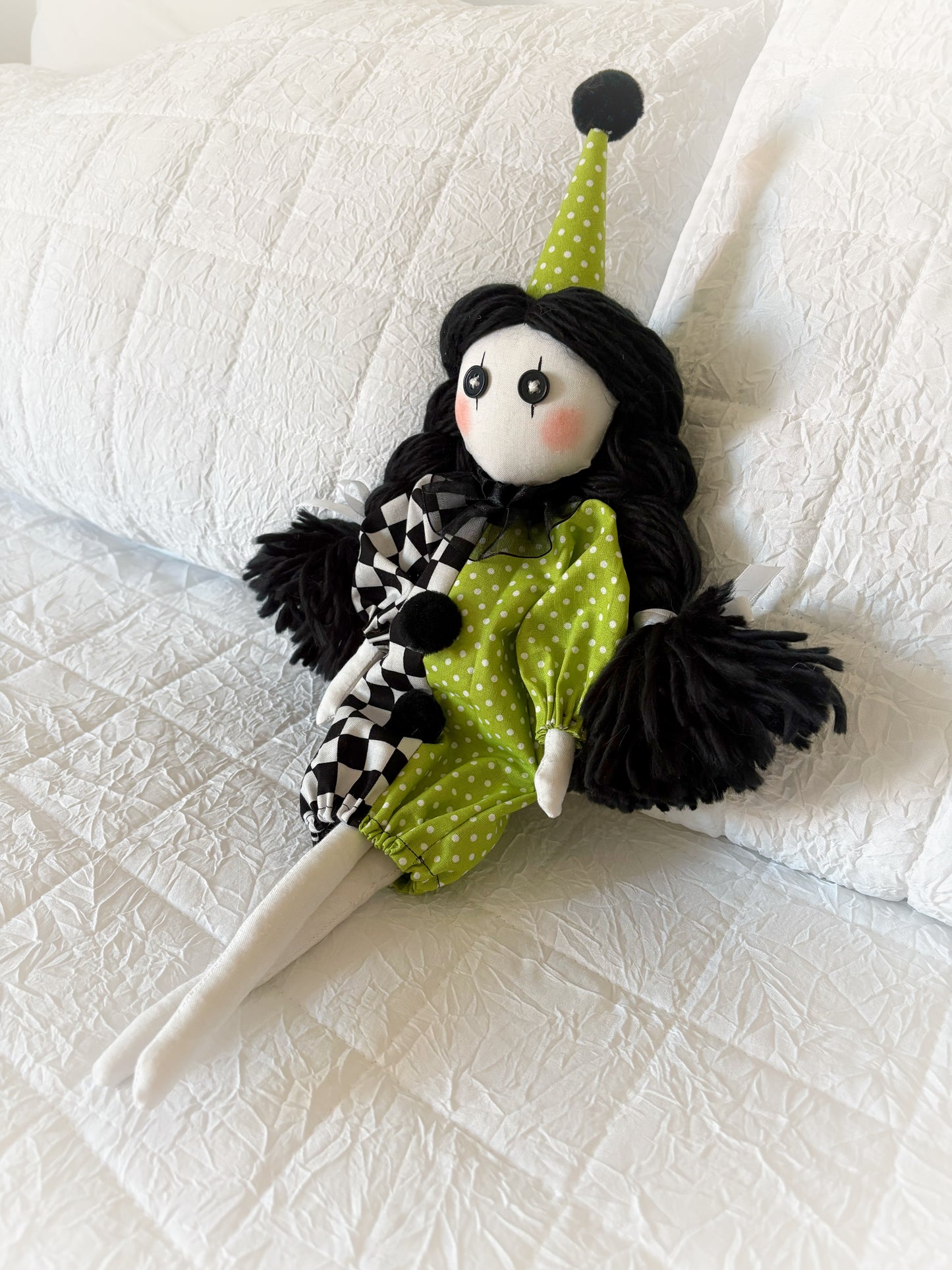 Little Green Harlequin Dolly