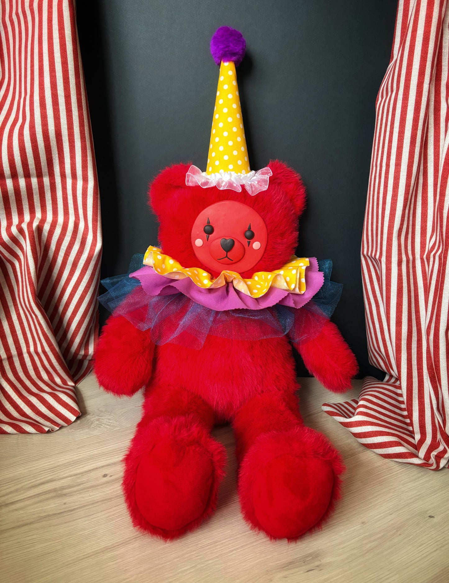 Not So Terrifying Big Red Clown Bear