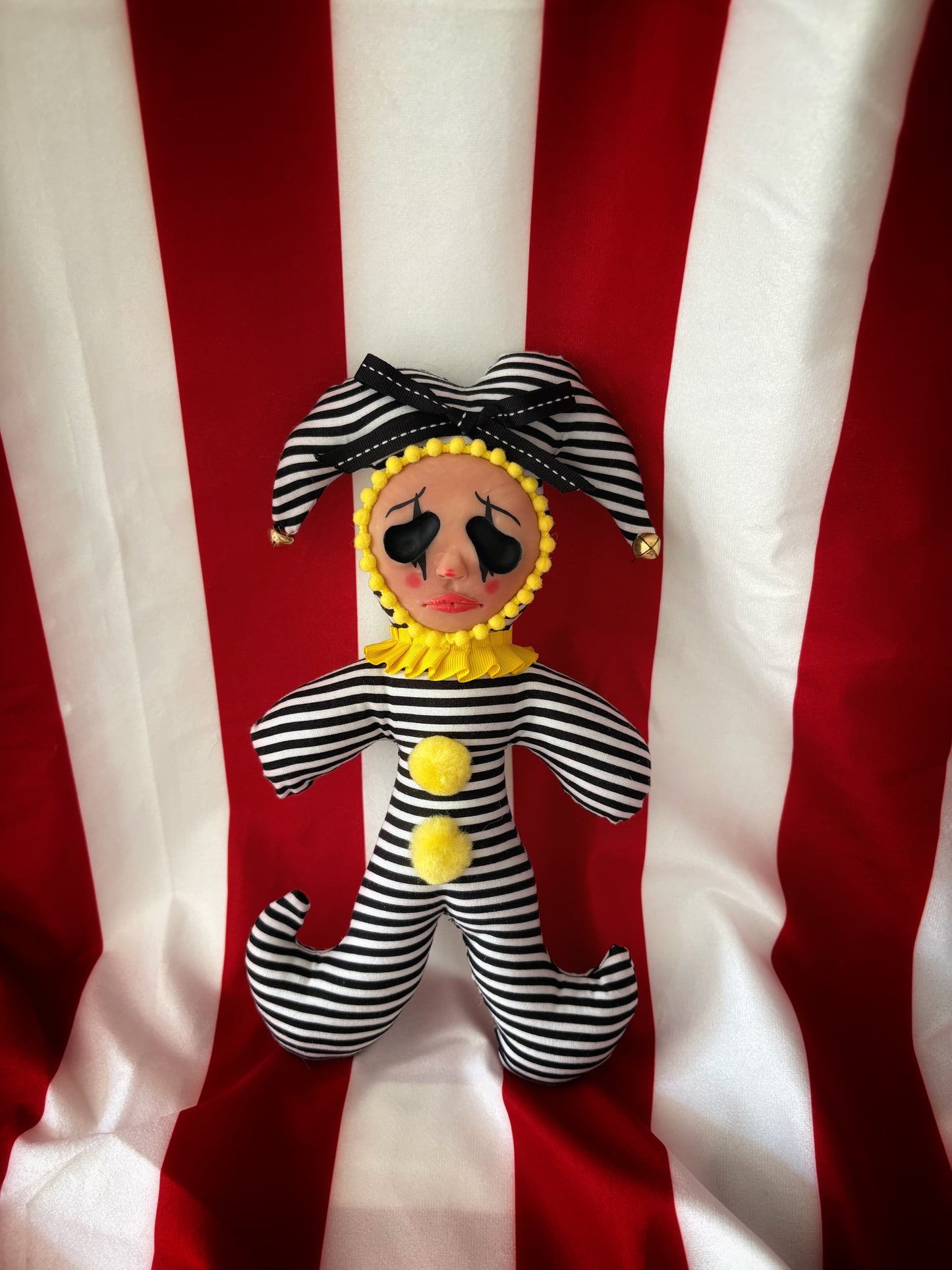Black and White Striped Hollow Eyed Harlequin