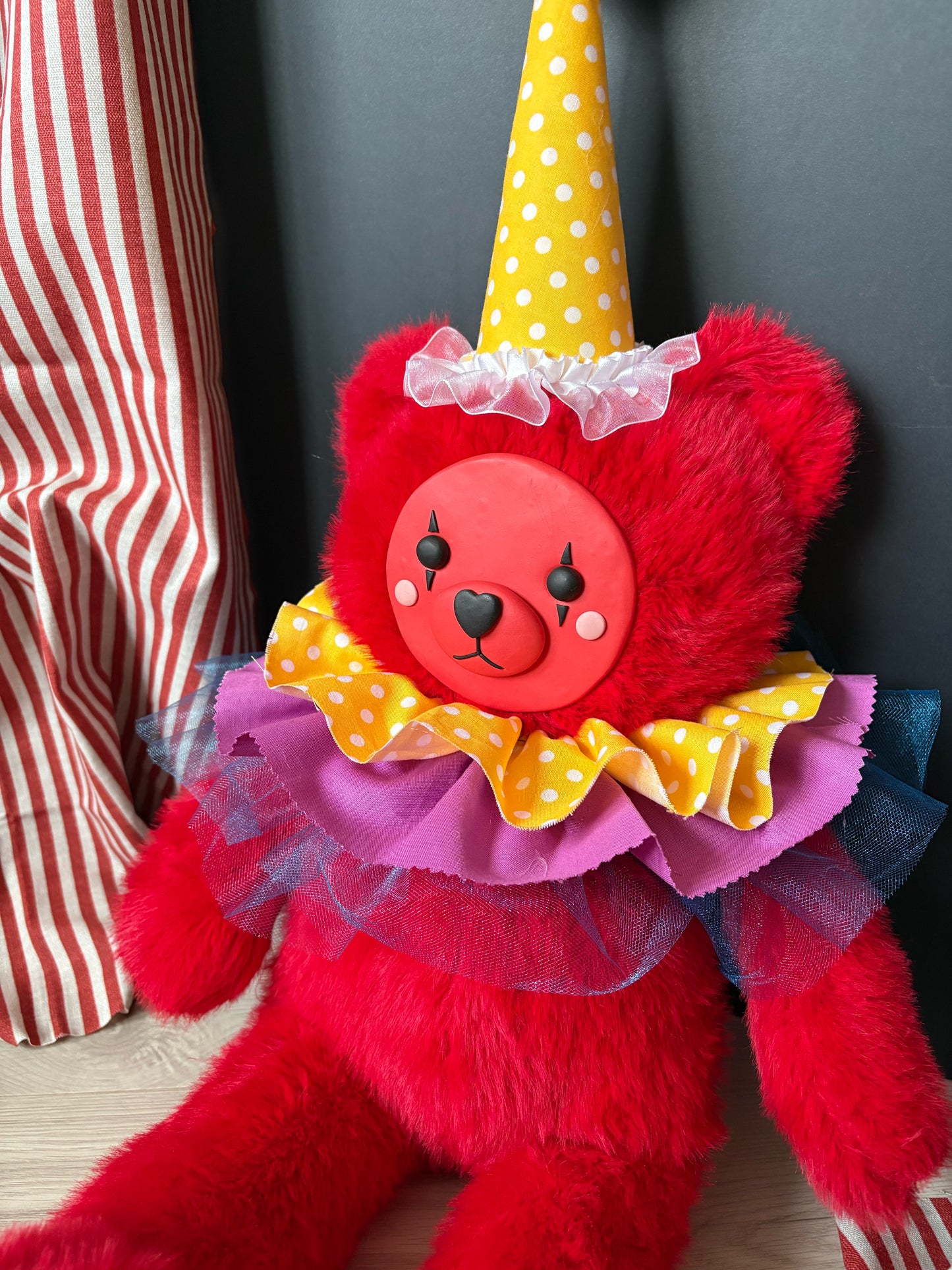 Not So Terrifying Big Red Clown Bear