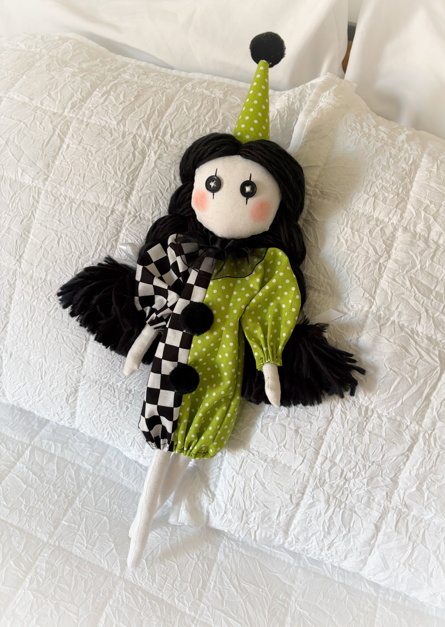 Little Green Harlequin Dolly