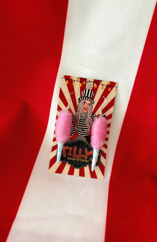 Handmade Cotton Candy Dangles